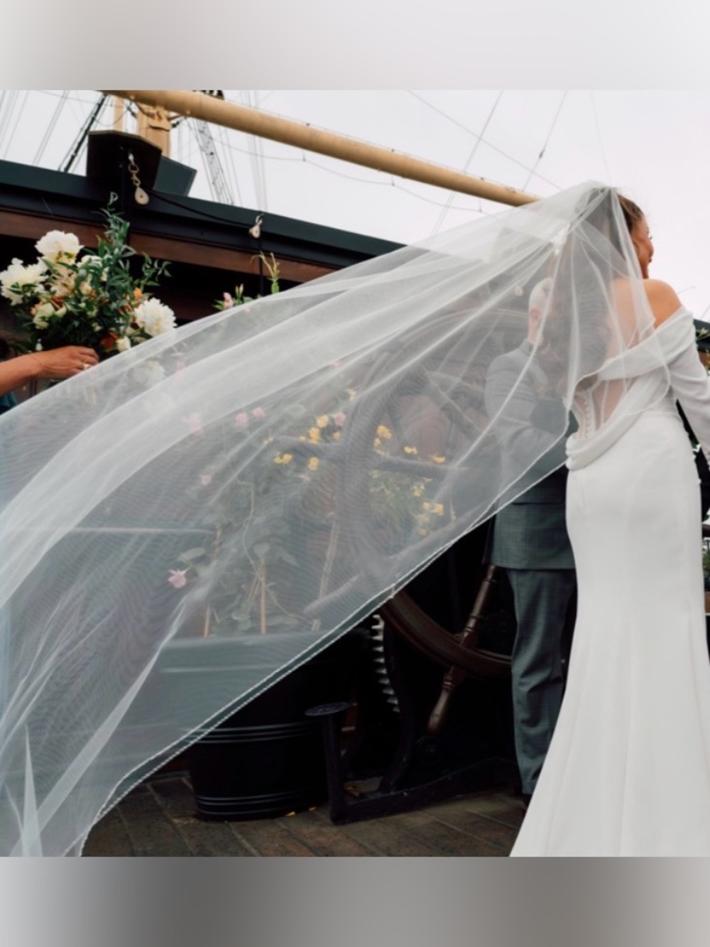 Bel Aire Bridal Cathedral Length Ivory Veil
